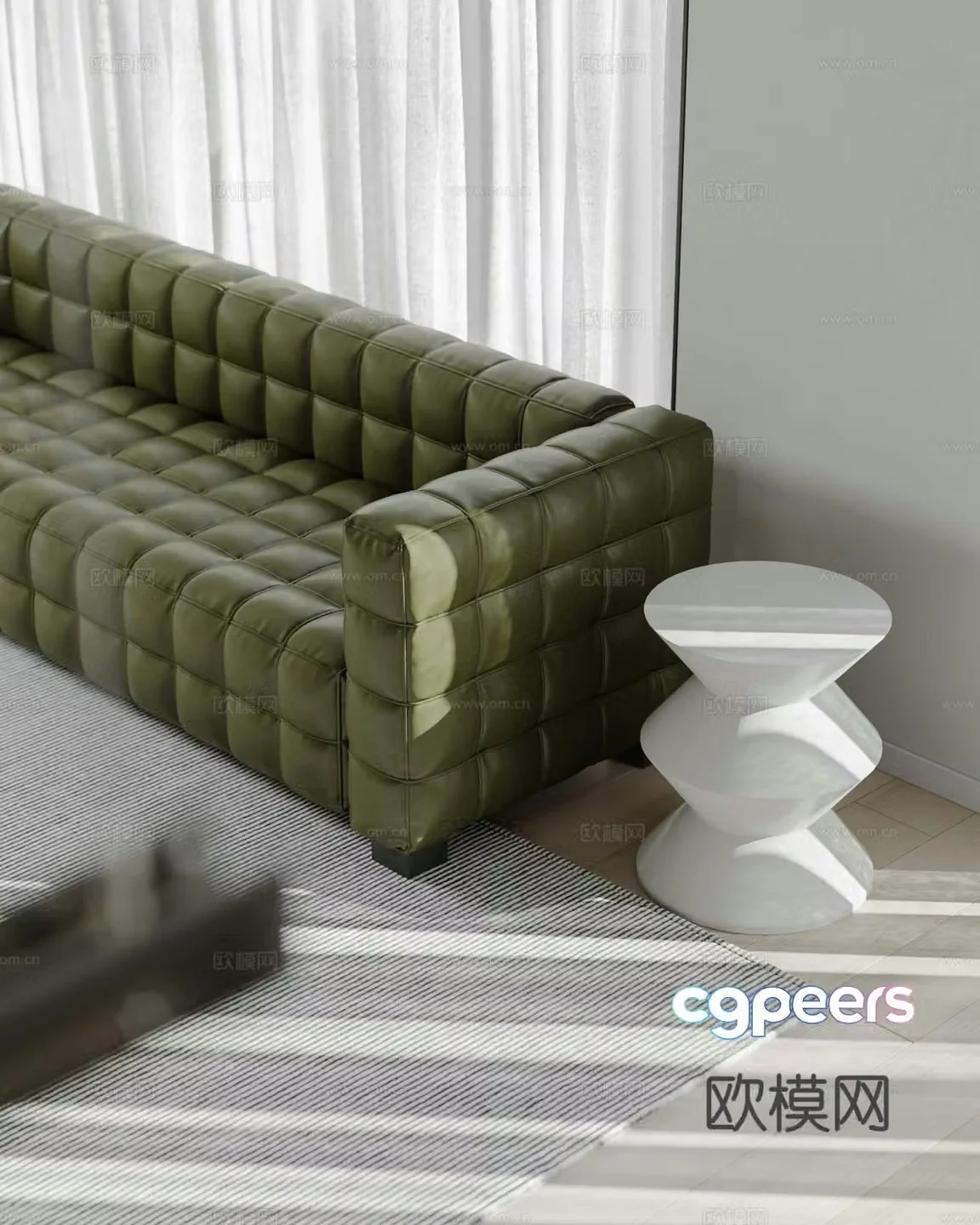 Modern sofa corner table side table 3d model