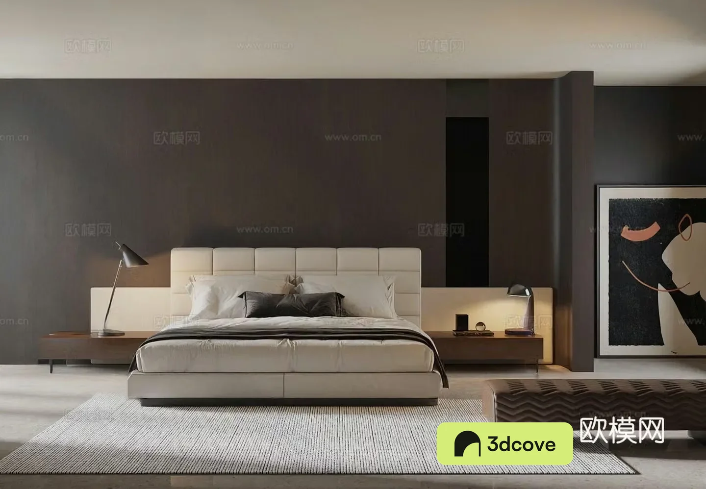 Minotti Italian double bed
