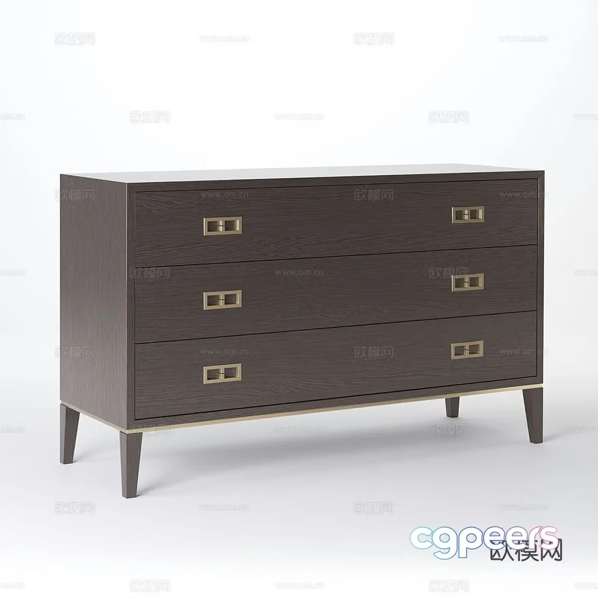 Modern chest of drawers side cabinet 3d model