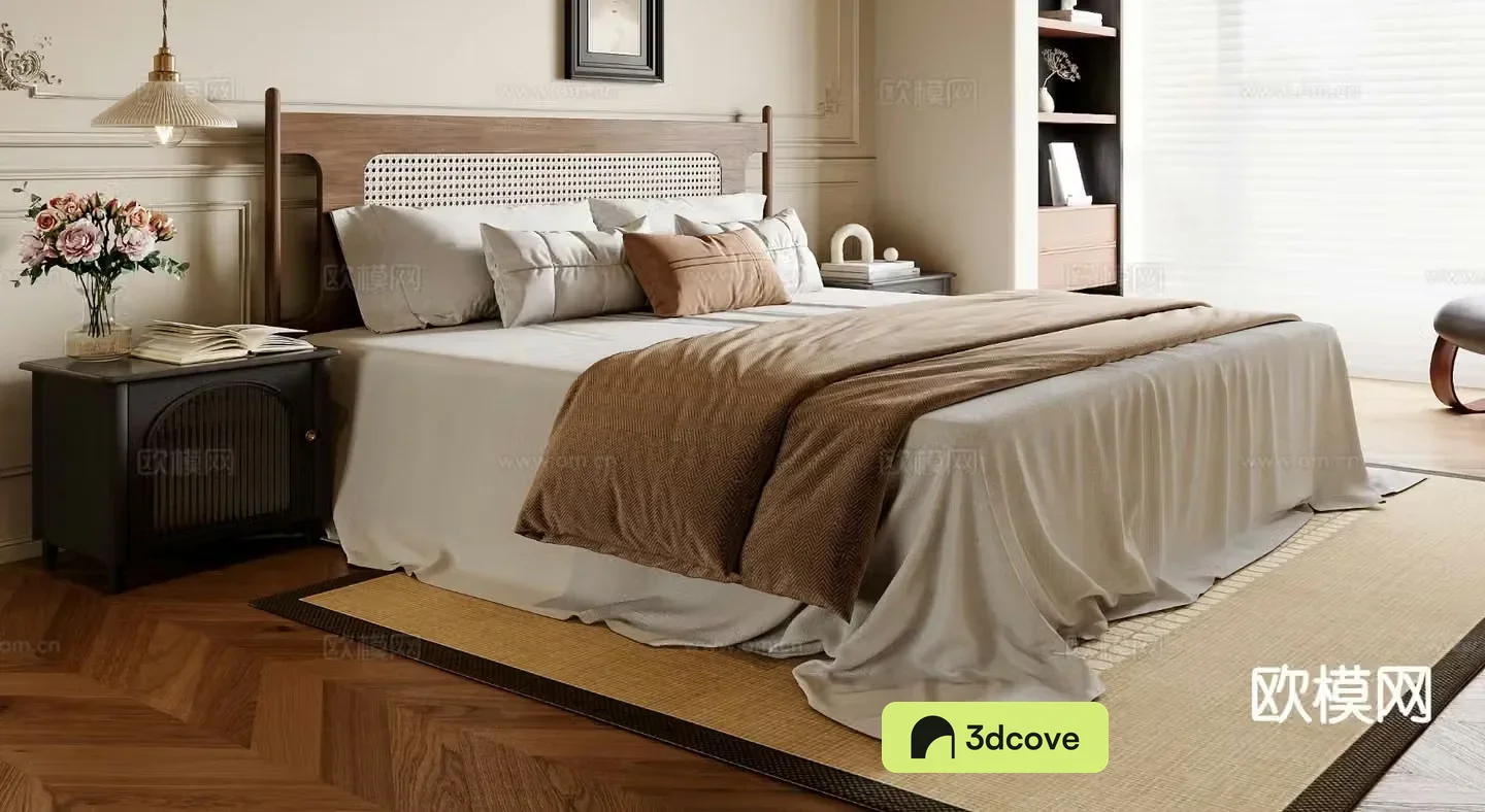 Medieval style double bed