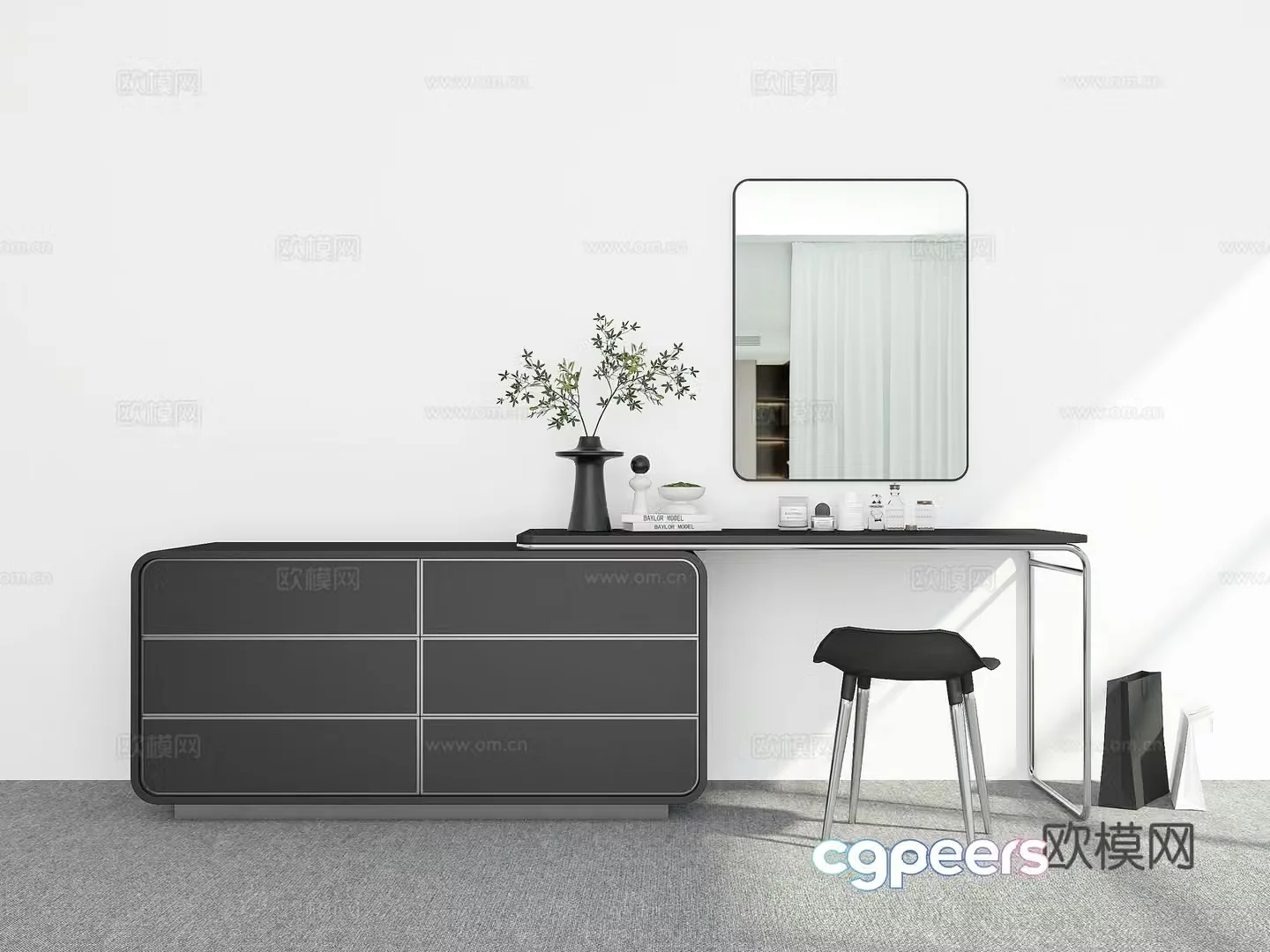Modern dressing table 3d model