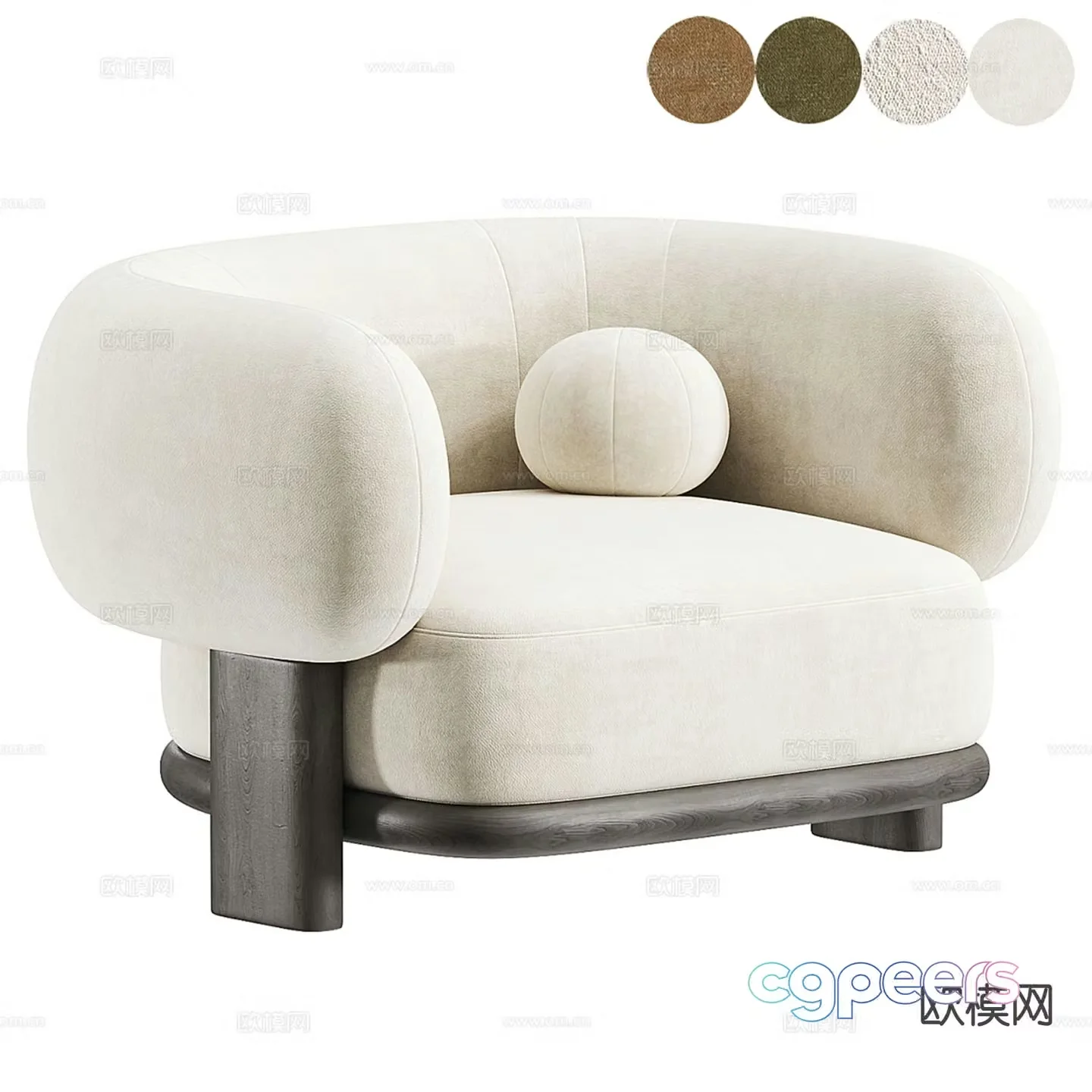 Modern single sofa 3d model