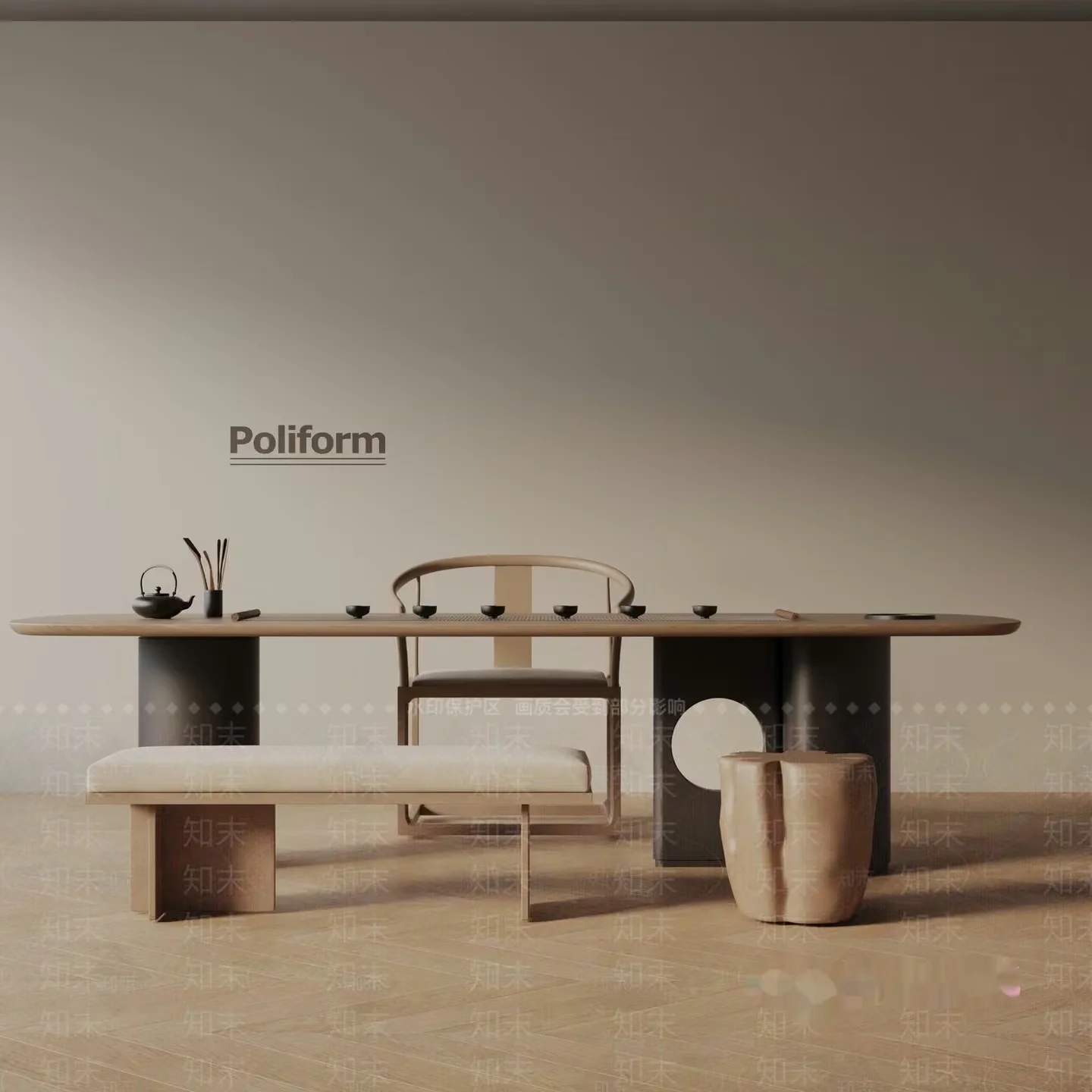 Modern Dining Room 3D Model – 5810 – VRAY Render