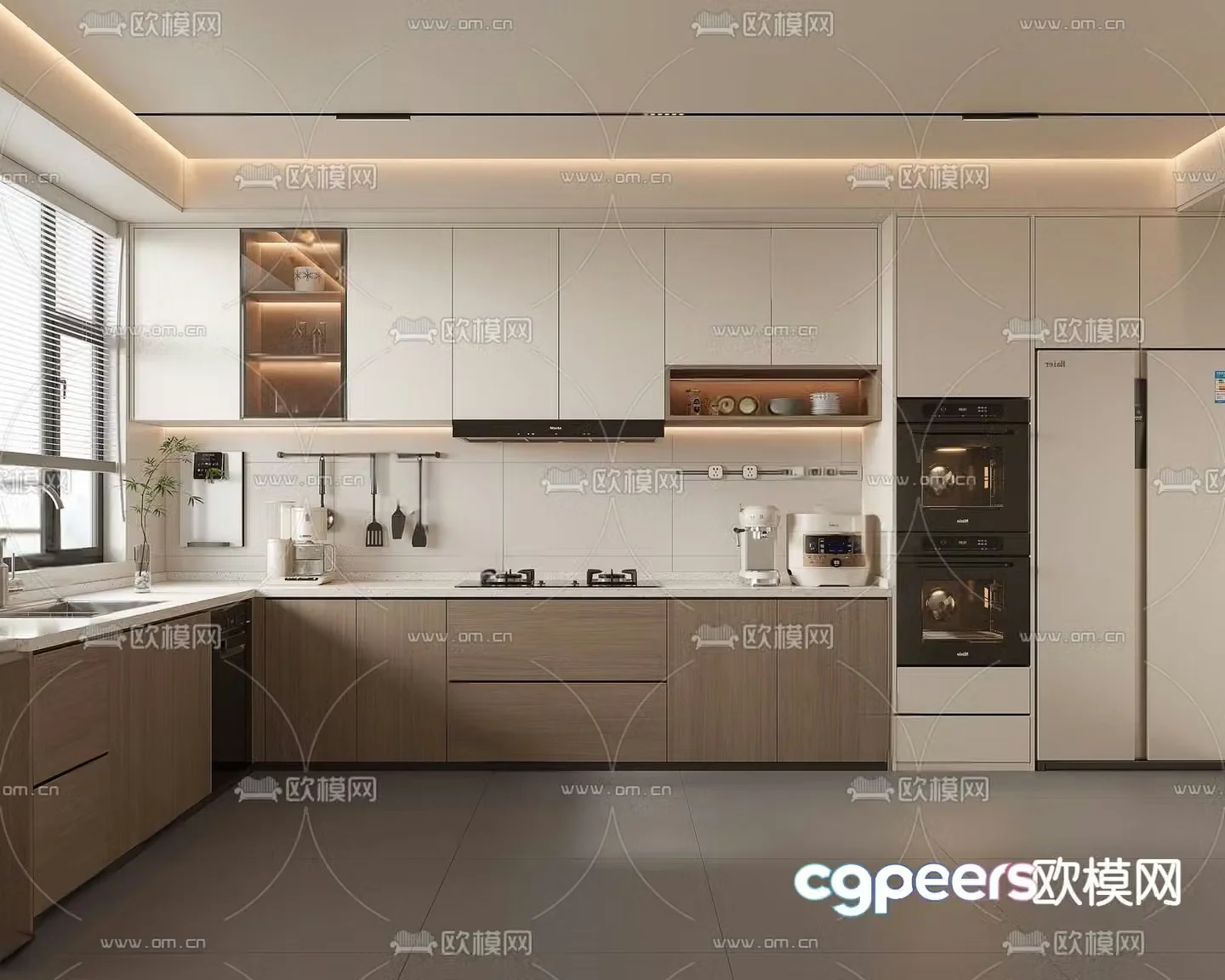 Modern kitchen cabinet 3d model