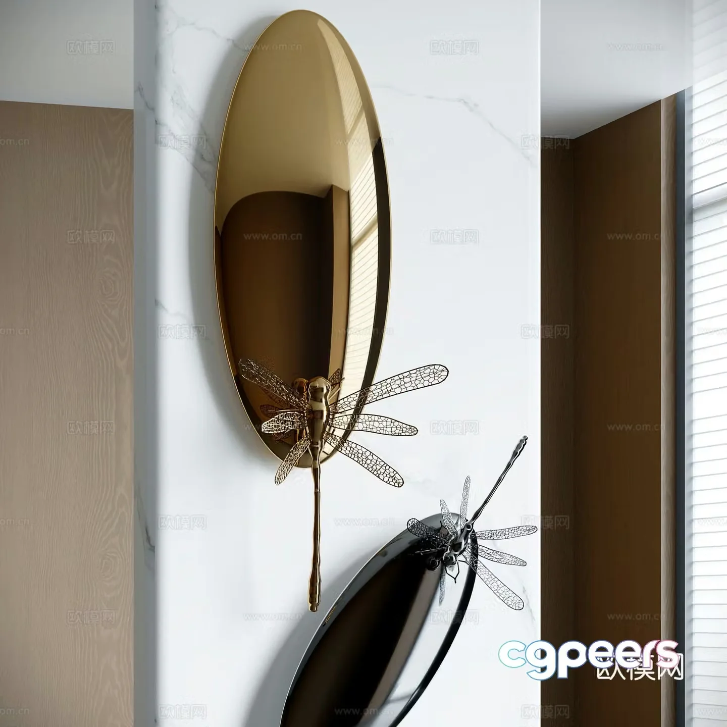Modern metal wall decoration 3d model