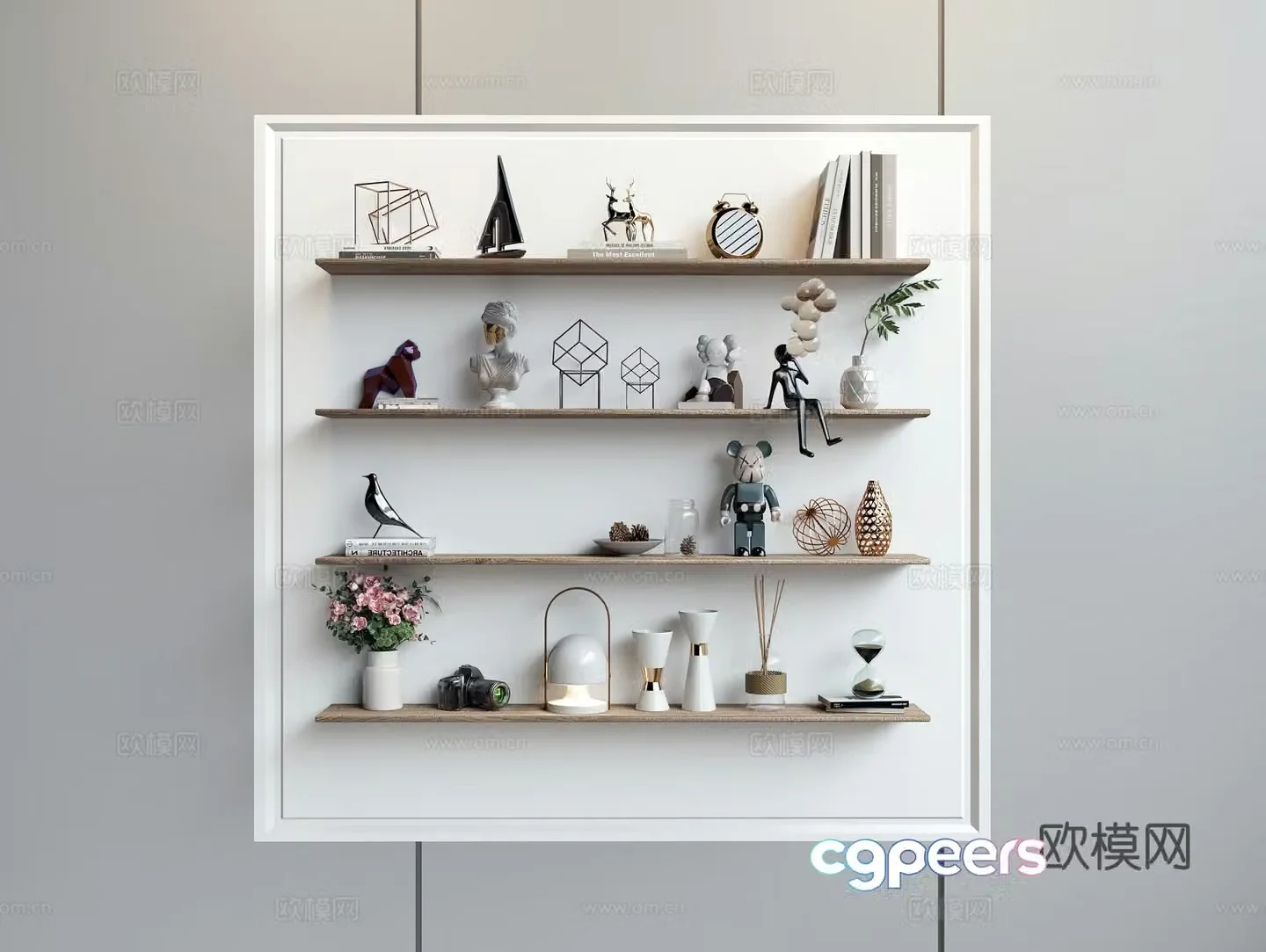 Decoration Ornament Ornament Lighting Ornament Vase Branch Book Ornament Camera Decoration Rack 3D Model
