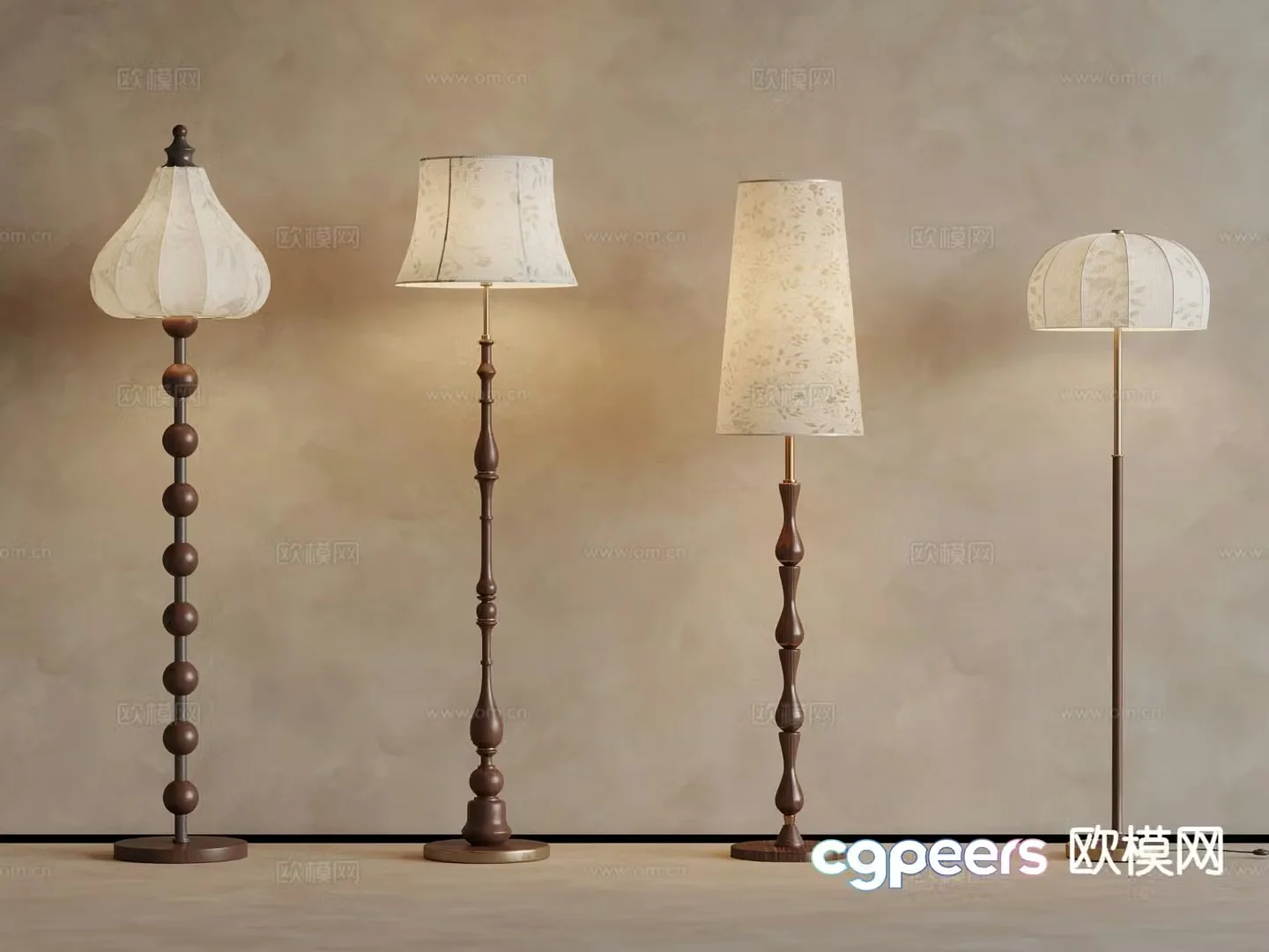 French floor lamp art lamp 3d model