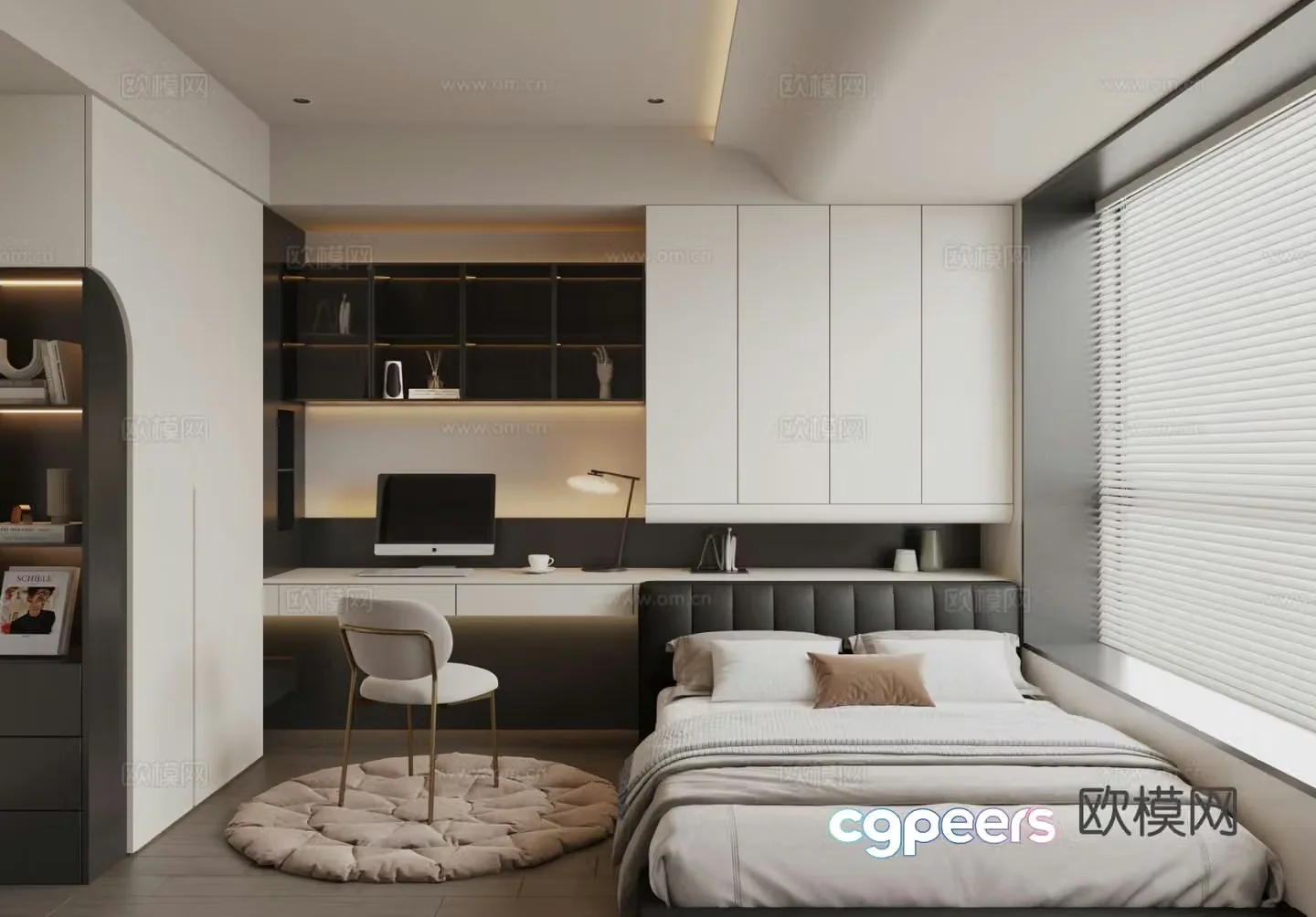 Modern tatami bedroom 3d model