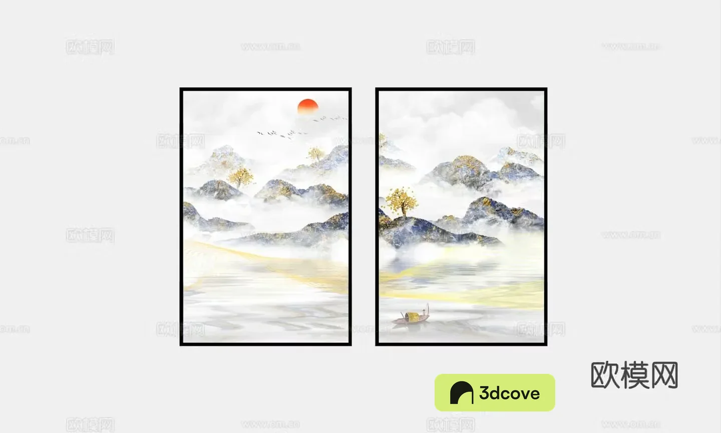 New Chinese style landscape painting decorative painting