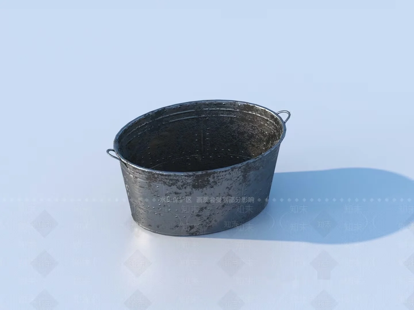 A Metal Bucket With Handles 3D Model – 13672 – VRAY Render