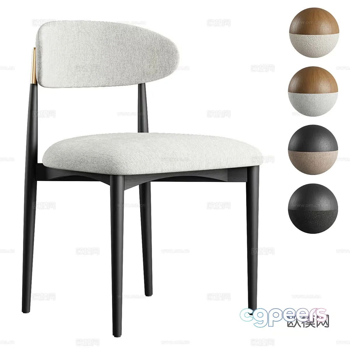 Wooden Dining Chair 3D Model – 1285 – VRAY Render