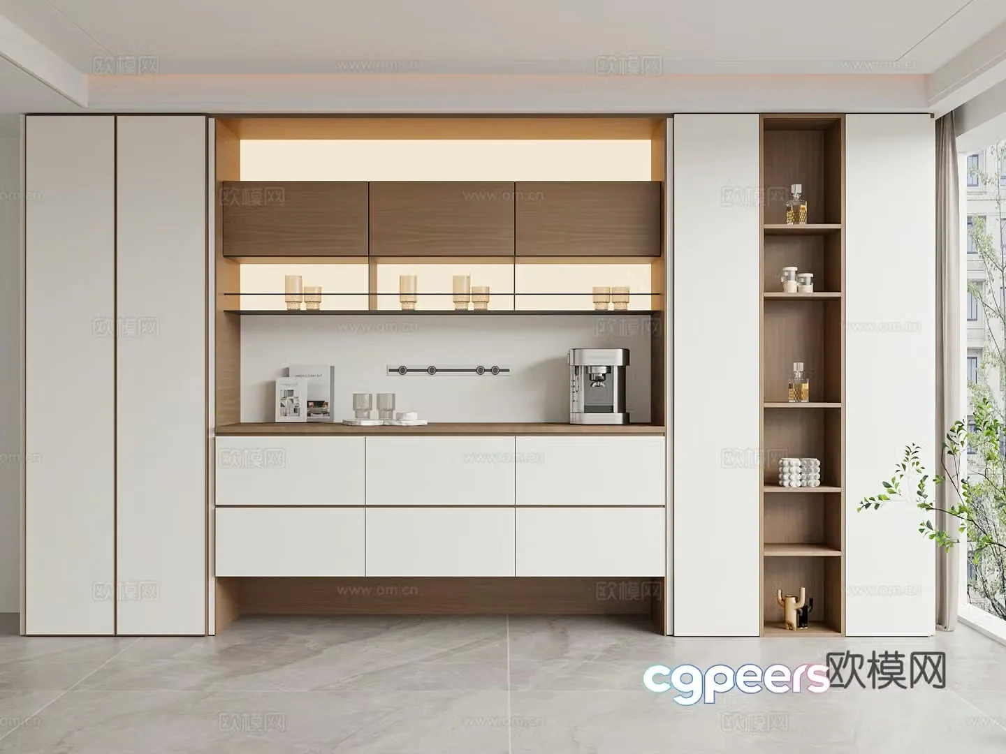 Modern simple sideboard 3D model