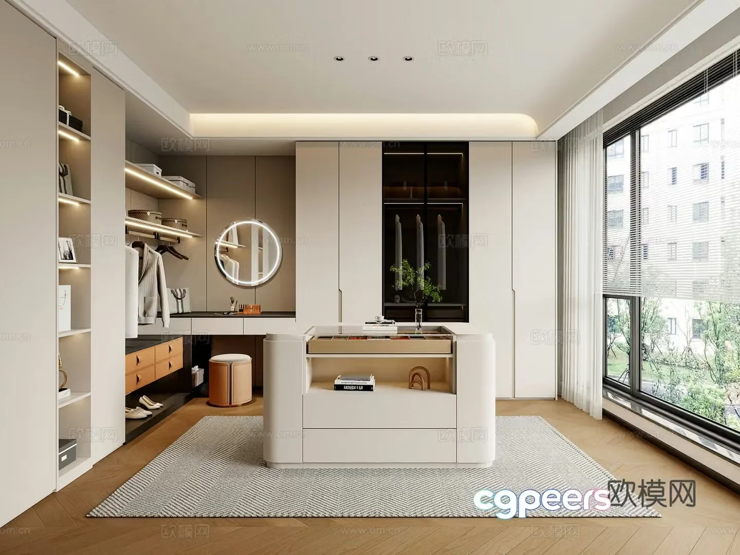 Modern cloakroom Wall-mounted cloakroom Dressing table cloakroom Island cloakroom 3D model