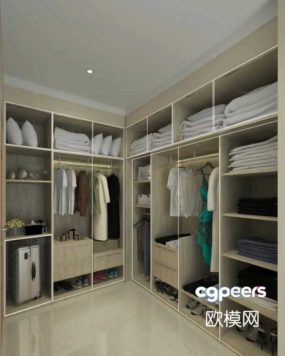 Modern cloakroom 3d model