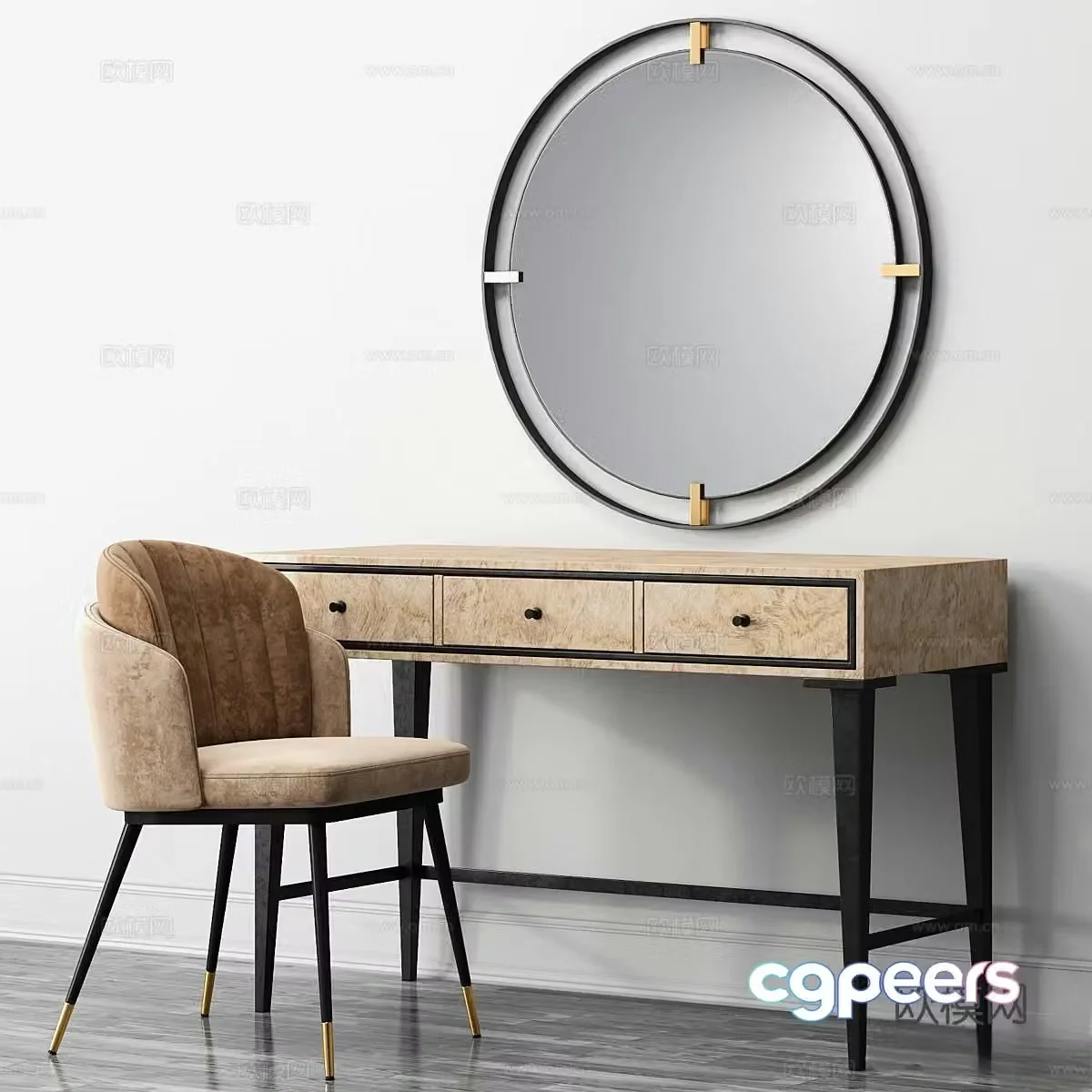 Modern dressing table 3d model