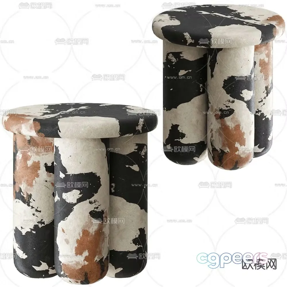 Alt-S side table corner table round table 3D model