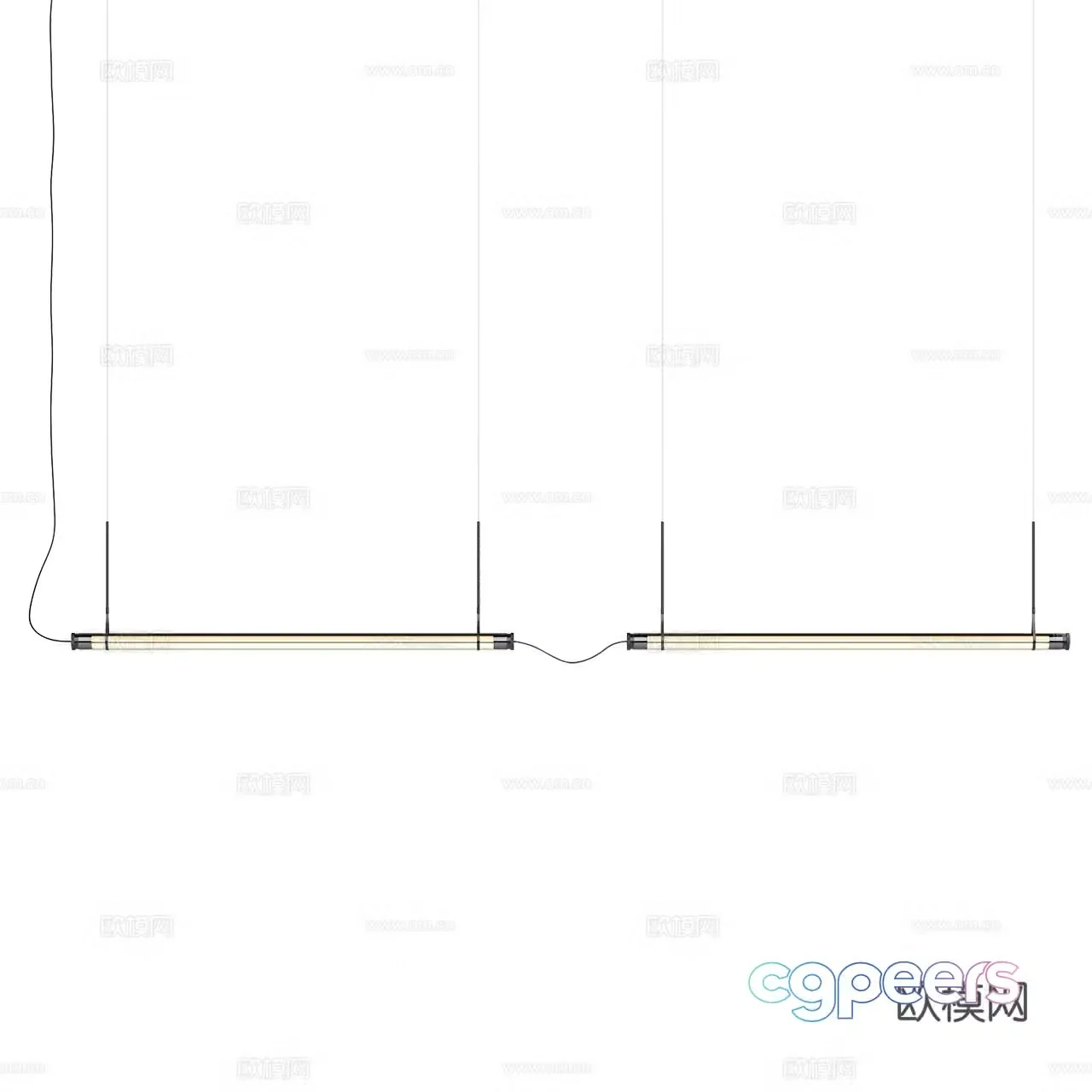 Marset Minimalist Chandelier Glass Chandelier Metal Chandelier Long Strip Chandelier 3D Model