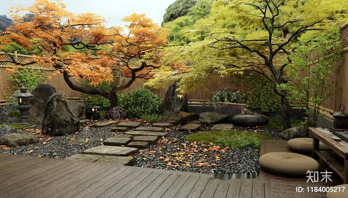 A Japanese Garden 3D Model – 6127 – VRAY Render