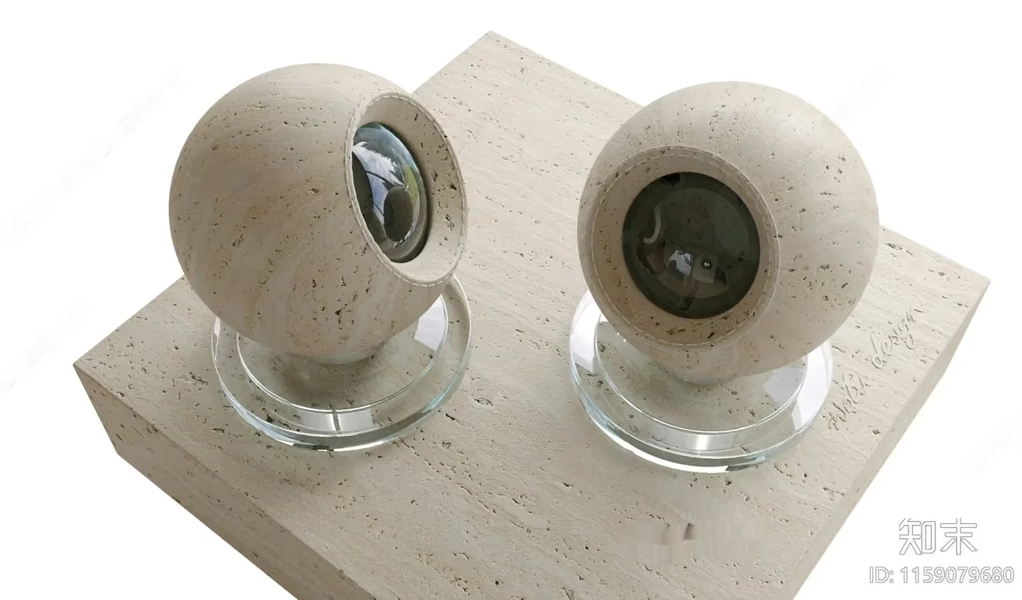 Modern Cork Speakers 3D Model – 9023 – VRAY Render