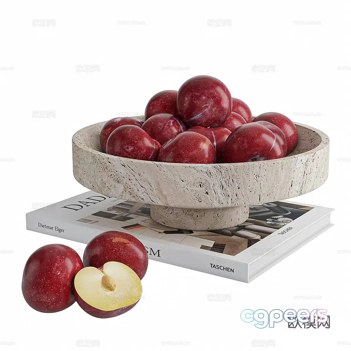 New Chinese style Wabiri Plate 3D model