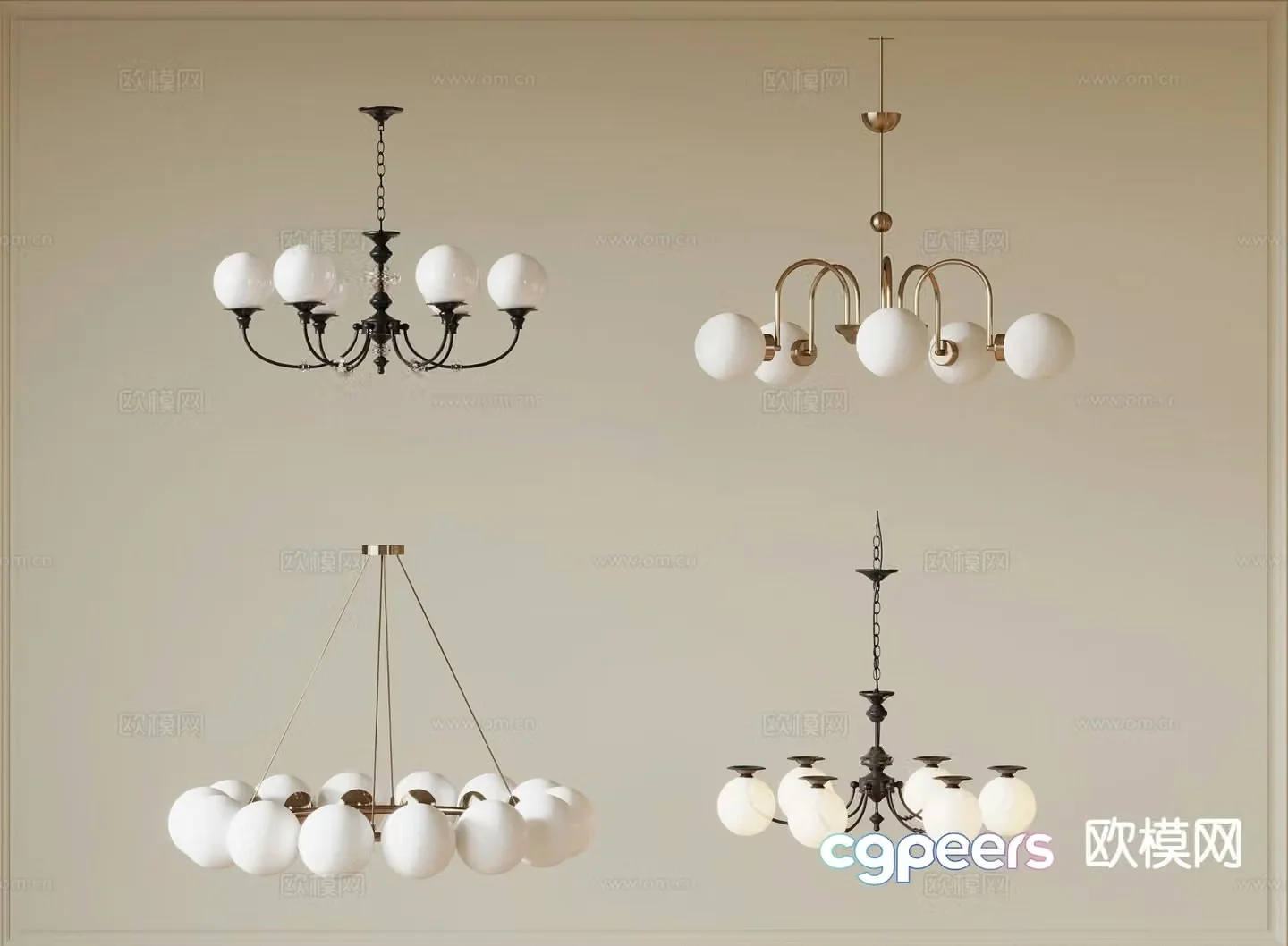French chandelier 3d model