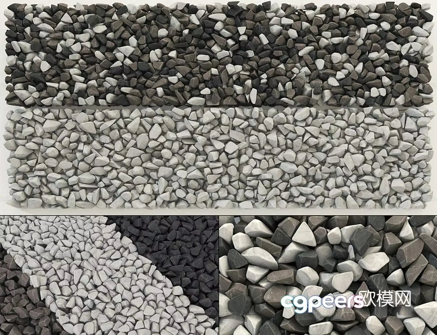 Garden floor stone 3d model