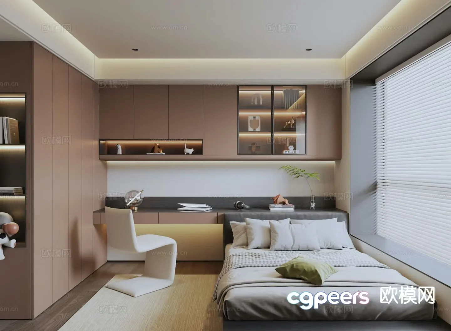 3d model of tatami bedroom and second bedroom