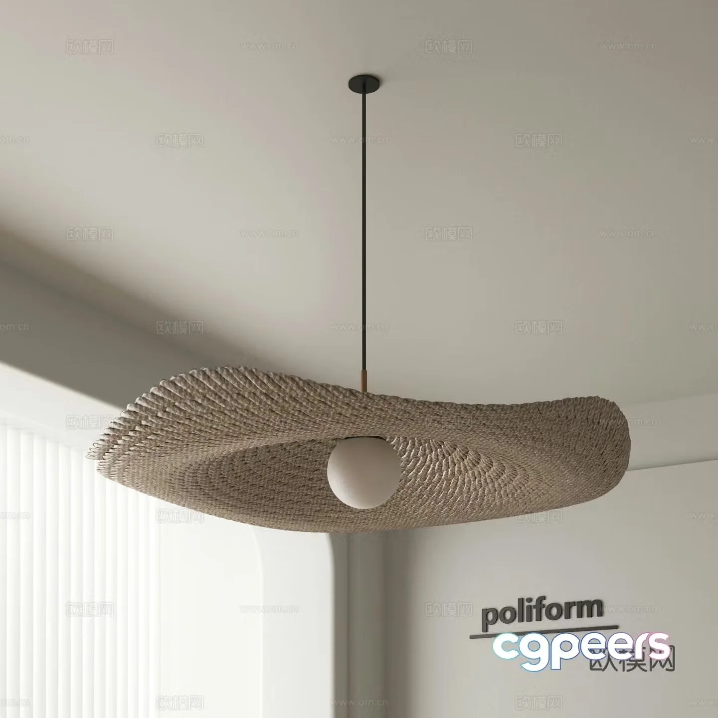 Modern chandelier 3d model