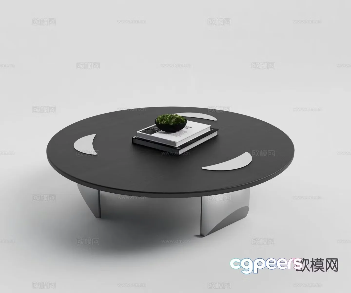Modern round coffee table 3d model