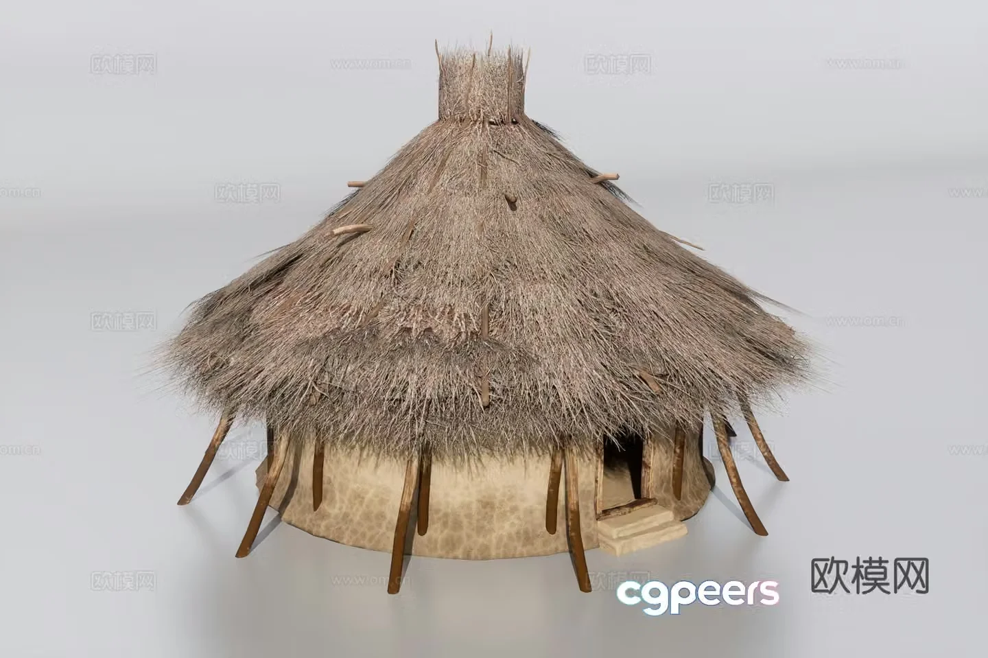 Thatched cottage 3d model