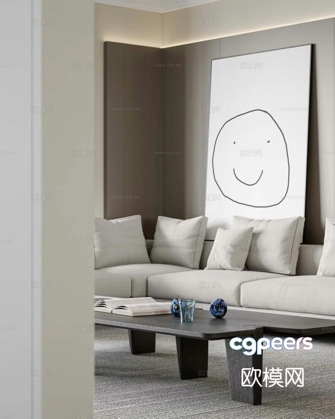 Modern coffee table 3d model