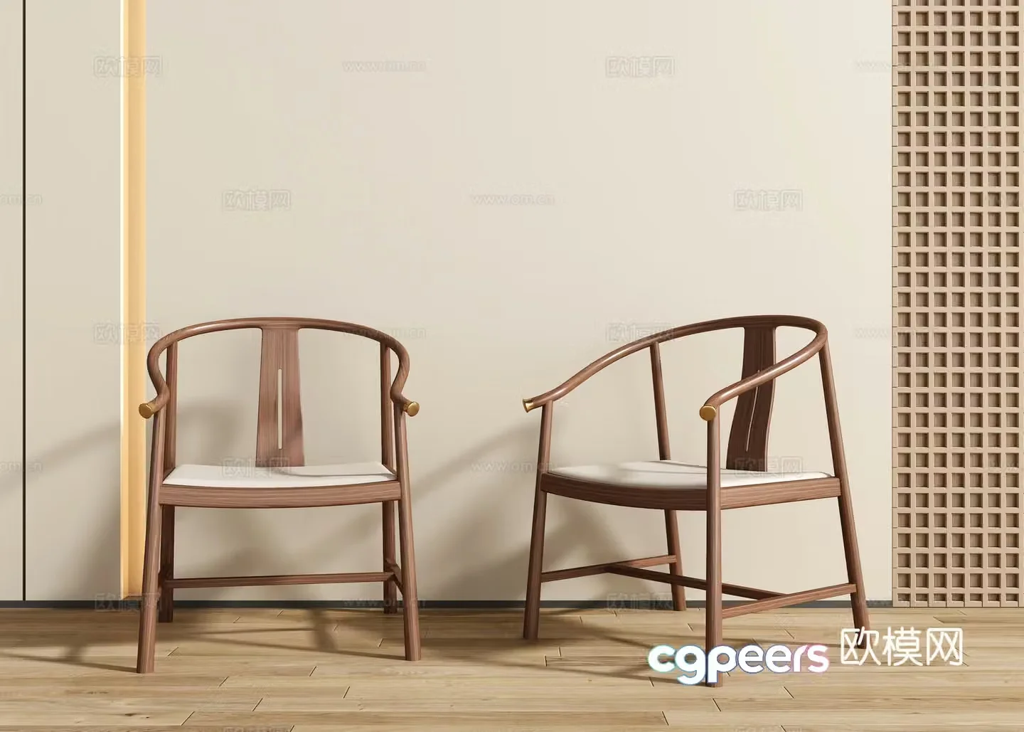 New Chinese casual chair 3D model