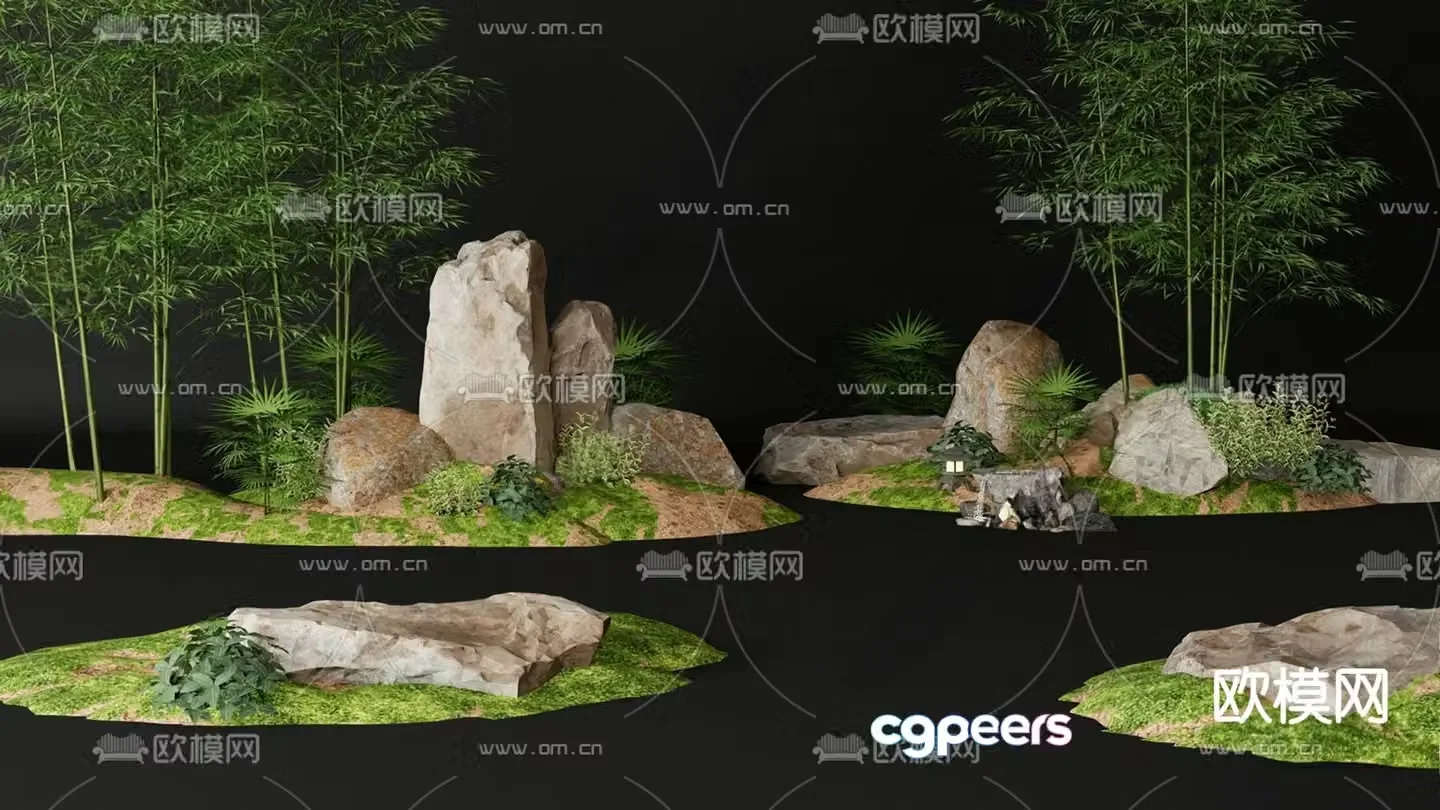 landscape stone natural stone landscape stone 3d model