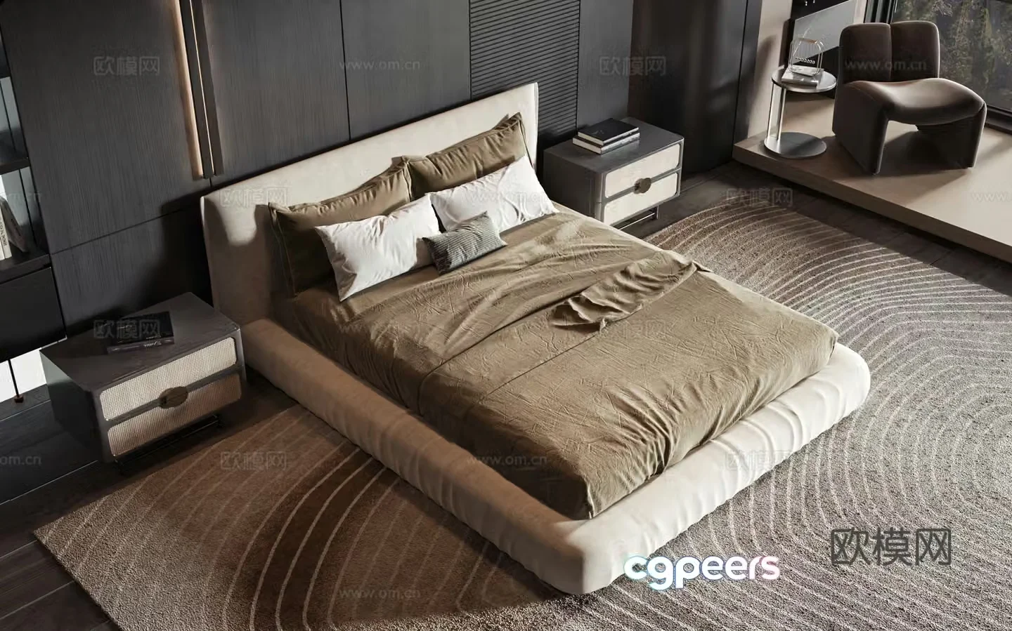 Modern style product bed 3d model