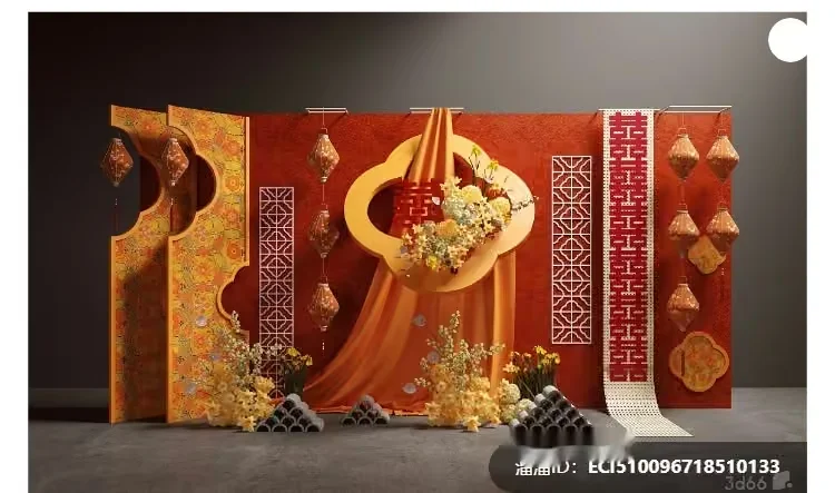 Traditional Chinese Decorations 3D Model – 8902 – VRAY Render