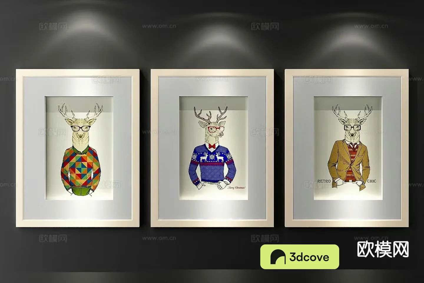 Decorative painting art painting deer hanging painting