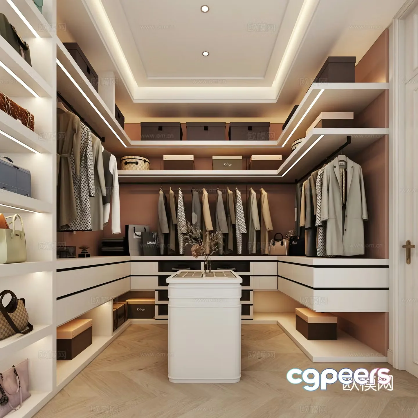 Modern cloakroom 3d model