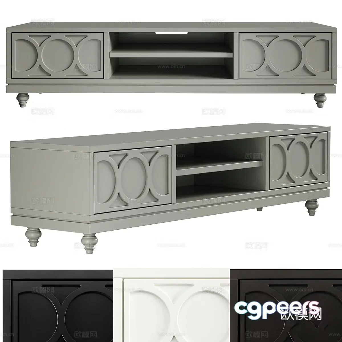 Modern Wasabi TV Cabinet 3D Model