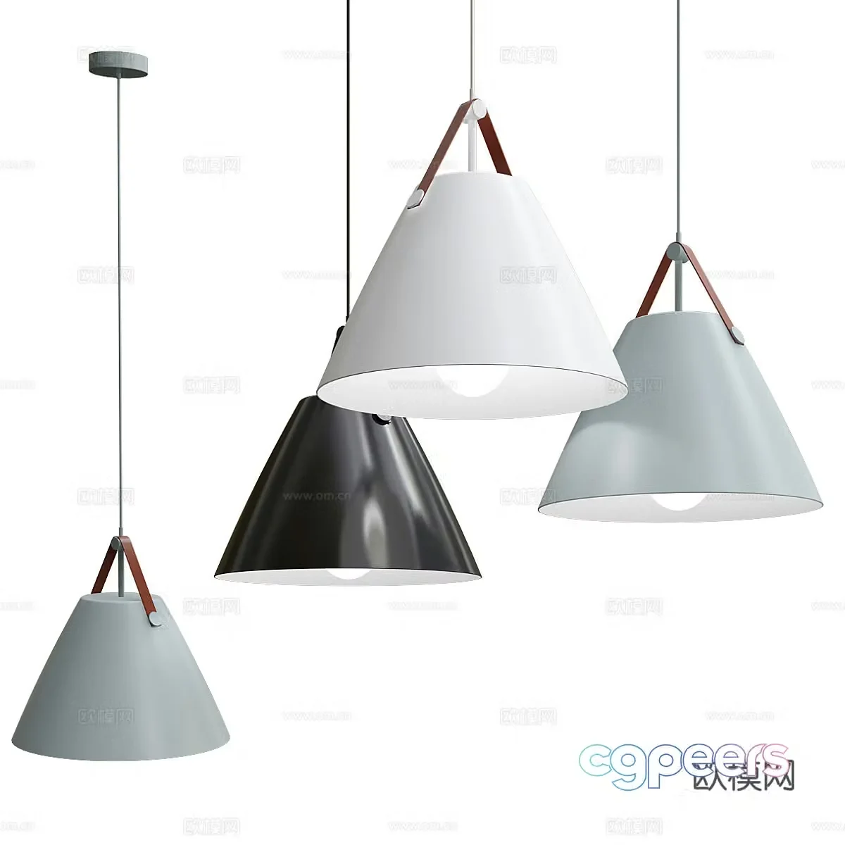 Modern Nordic decorative chandelier 3d model