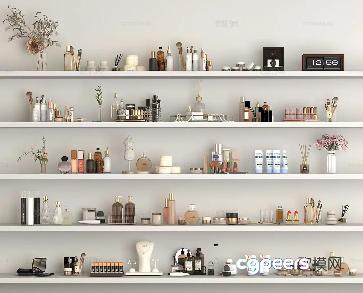 Cosmetics skin care products beauty 3d model