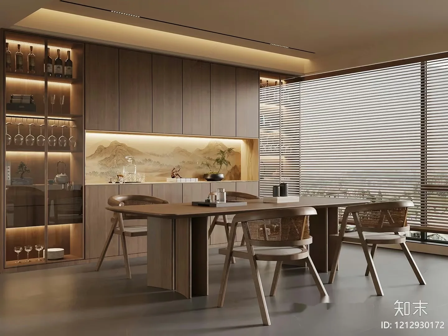 Modern Dining Room 3D Model – 7696 – VRAY Render