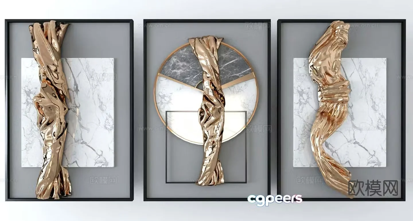 Abstract wall decoration three-dimensional hanging decoration 3d model