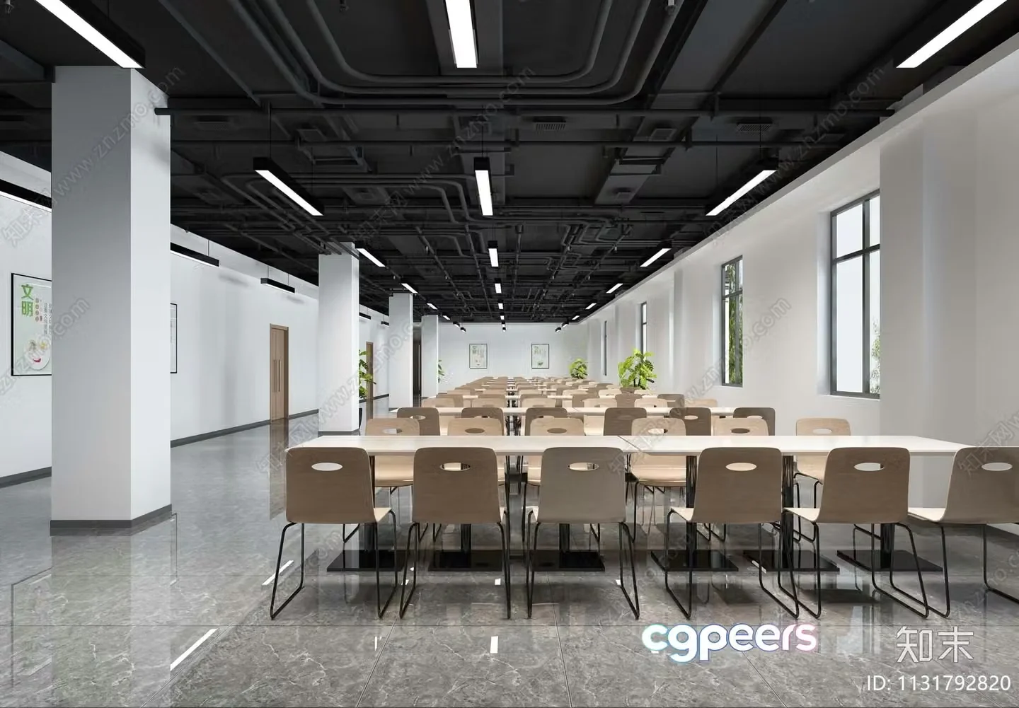Modern Office Space 3D Model – 5771 – VRAY Render