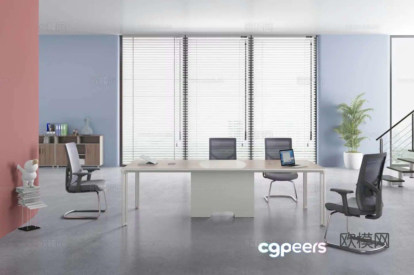 Working office space office 3d model