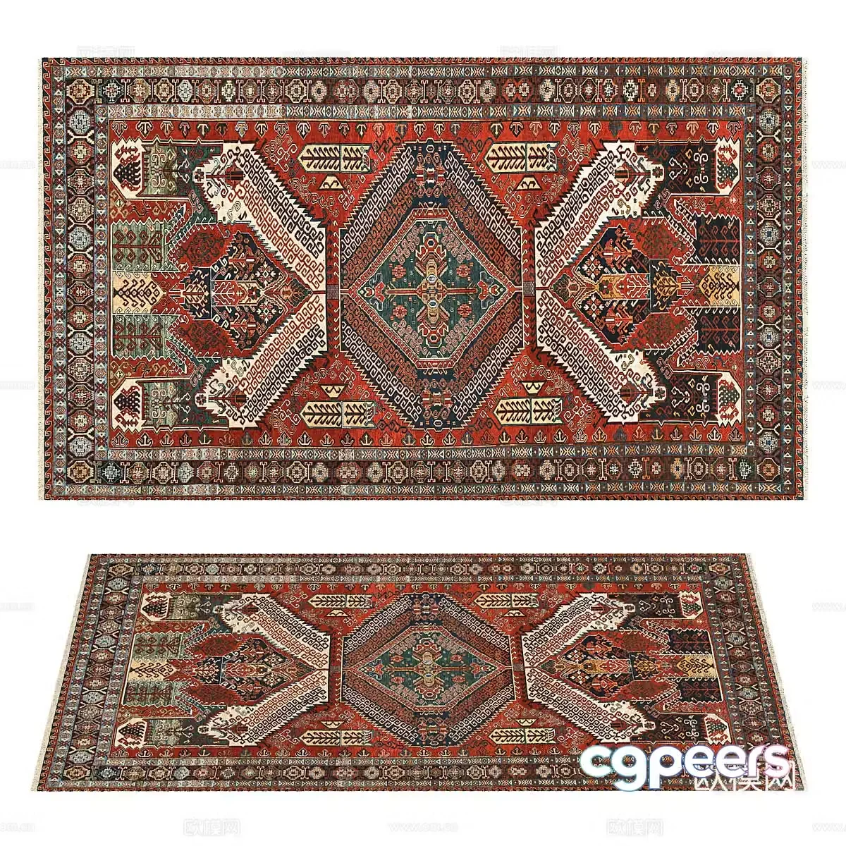 New Chinese retro carpet 3d model