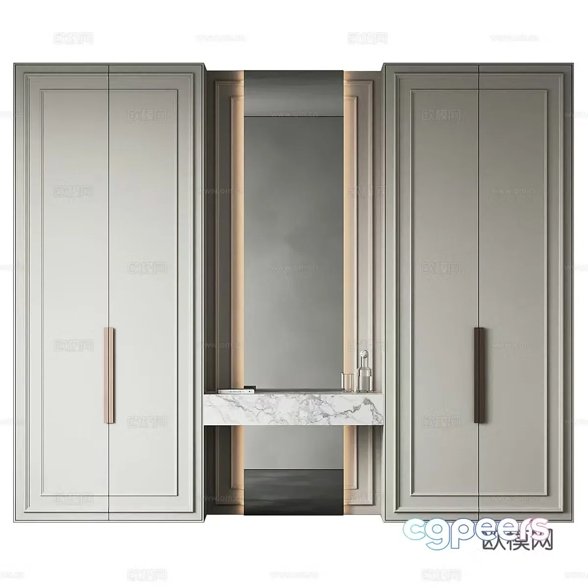 Modern wardrobe dresser 3d model