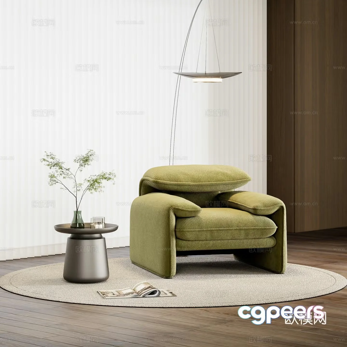Modern leisure chair 3d model