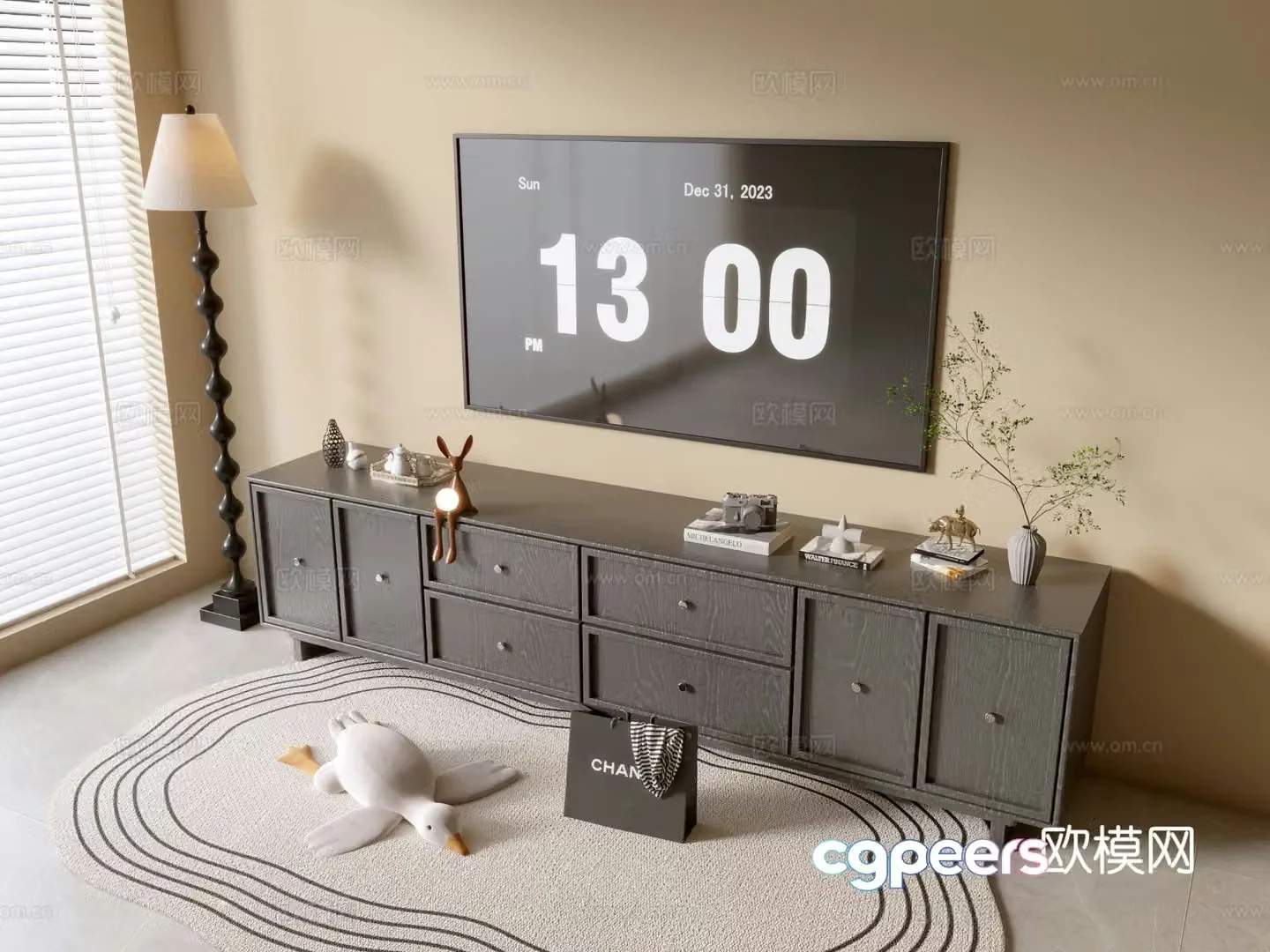 Modern TV cabinet 3d model