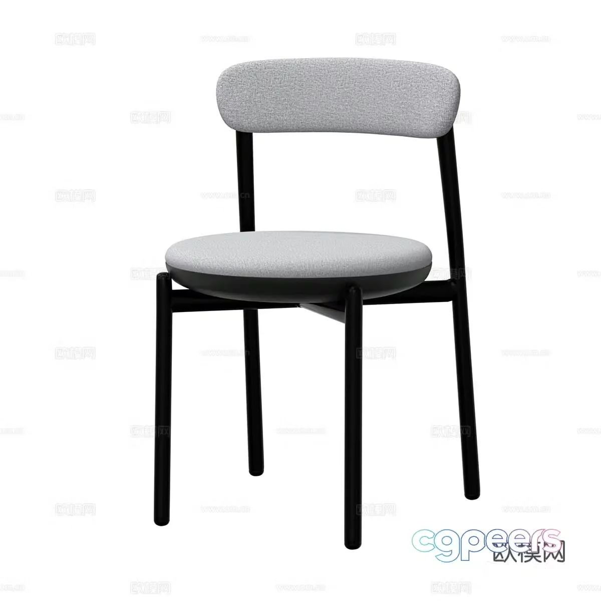 Modern simple single chair chair simple chair casual chair stool decorative chair 3d model