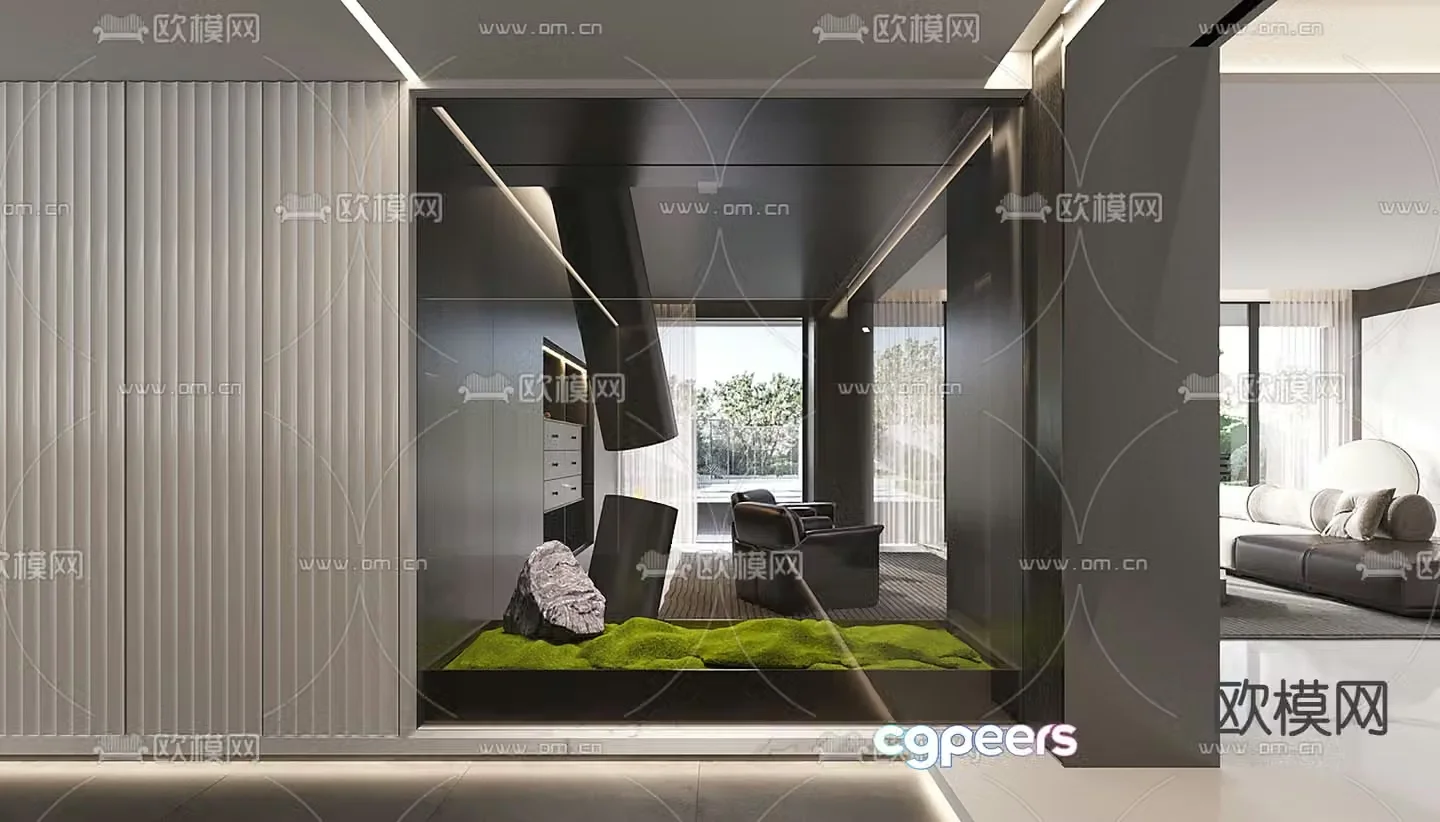 Indoor landscape plant landscaping 3d model